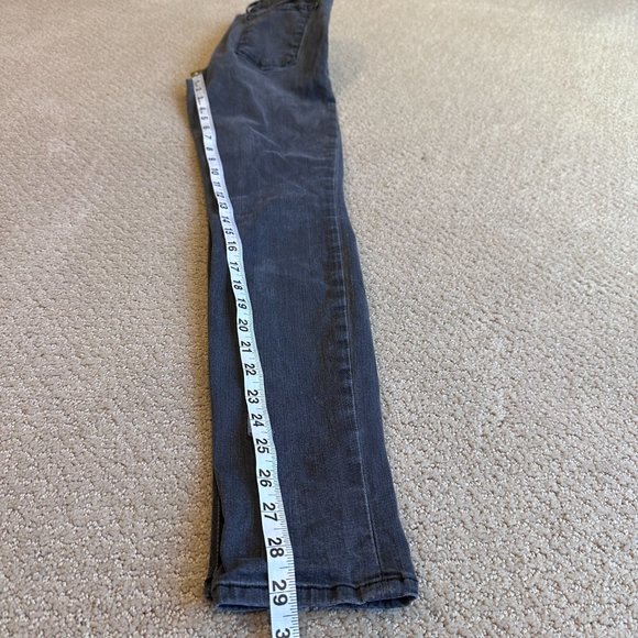 J Brand Jean Super Skinny Night Bird Washed Gray Black Mid Rise Stretch Size 27 - Picture 10 of 14